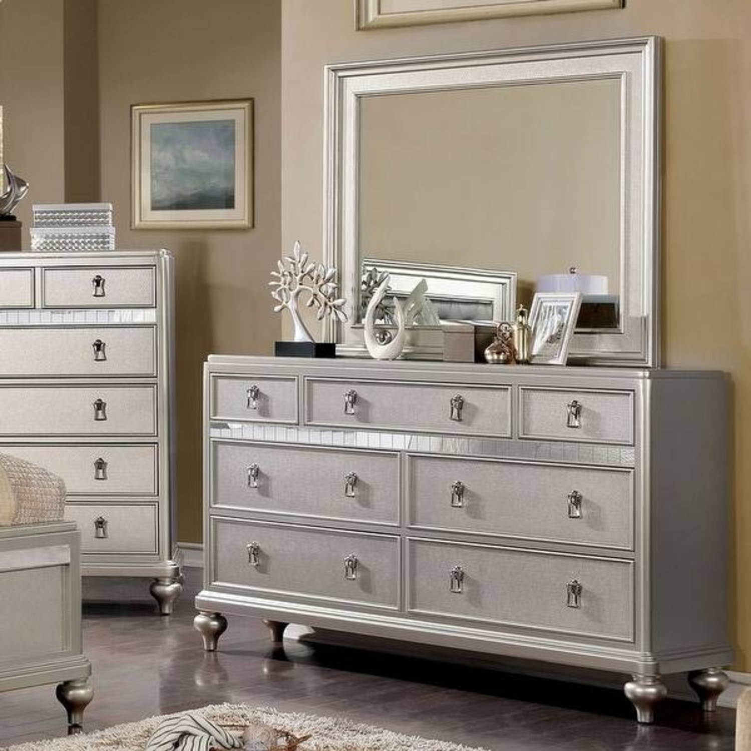 Marge Carson Zsa Zsa Light Gray Dresser - image-6