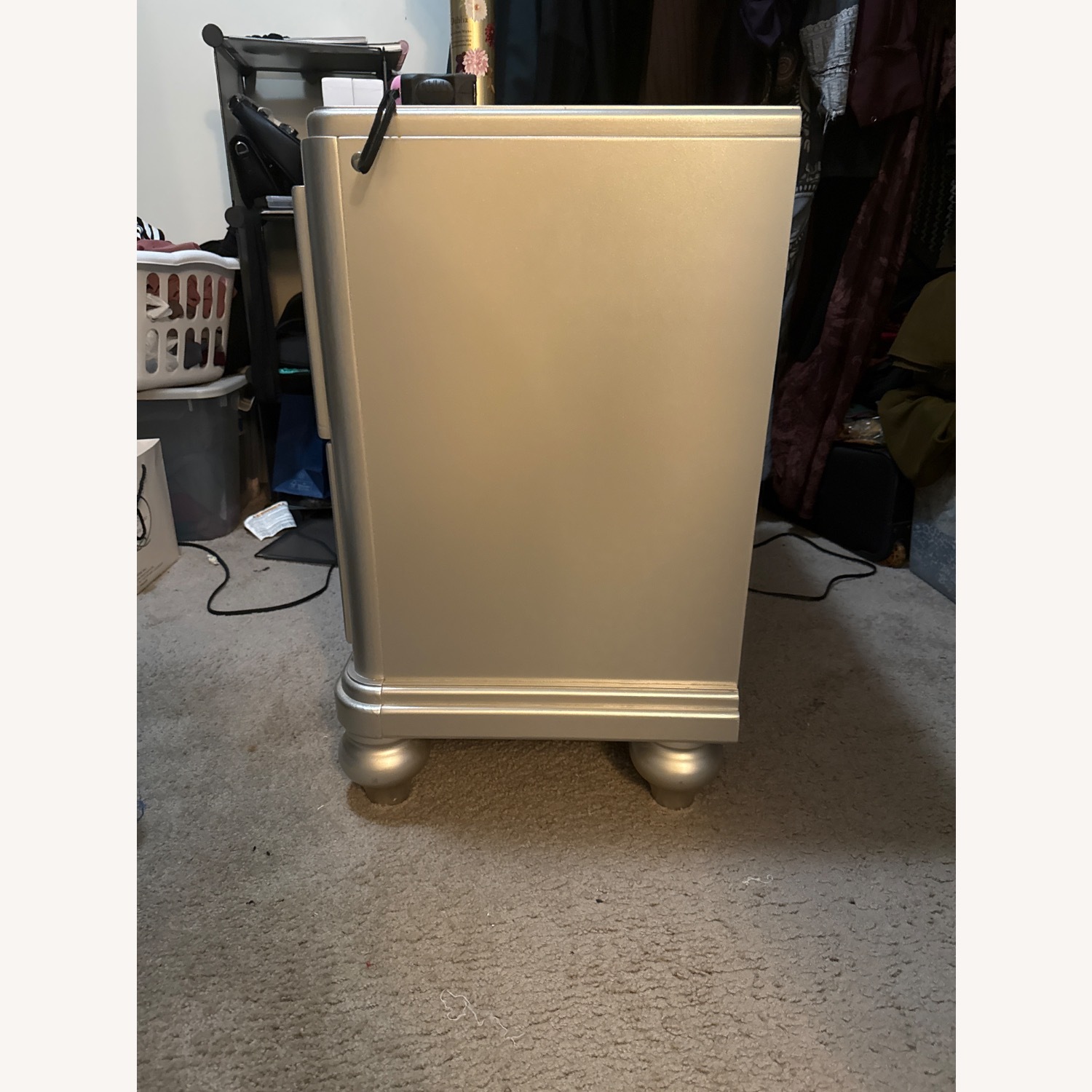 Marge Carson Zsa Zsa Light Gray Nightstand - image-3