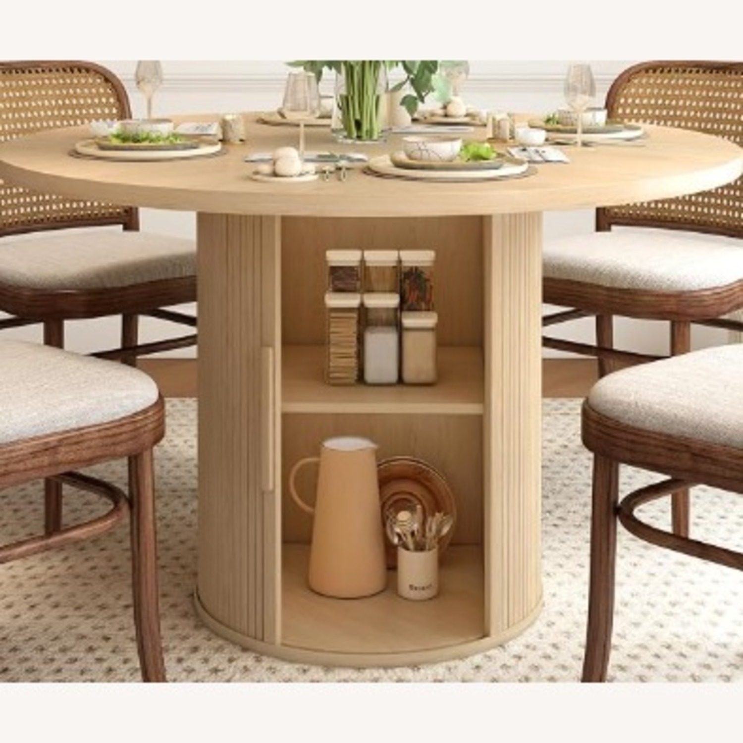 Amazon Natural Wood Veneer Dining Table - image-2