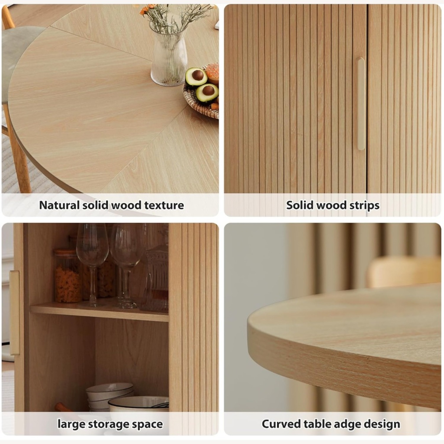 Amazon Natural Wood Veneer Dining Table - image-3