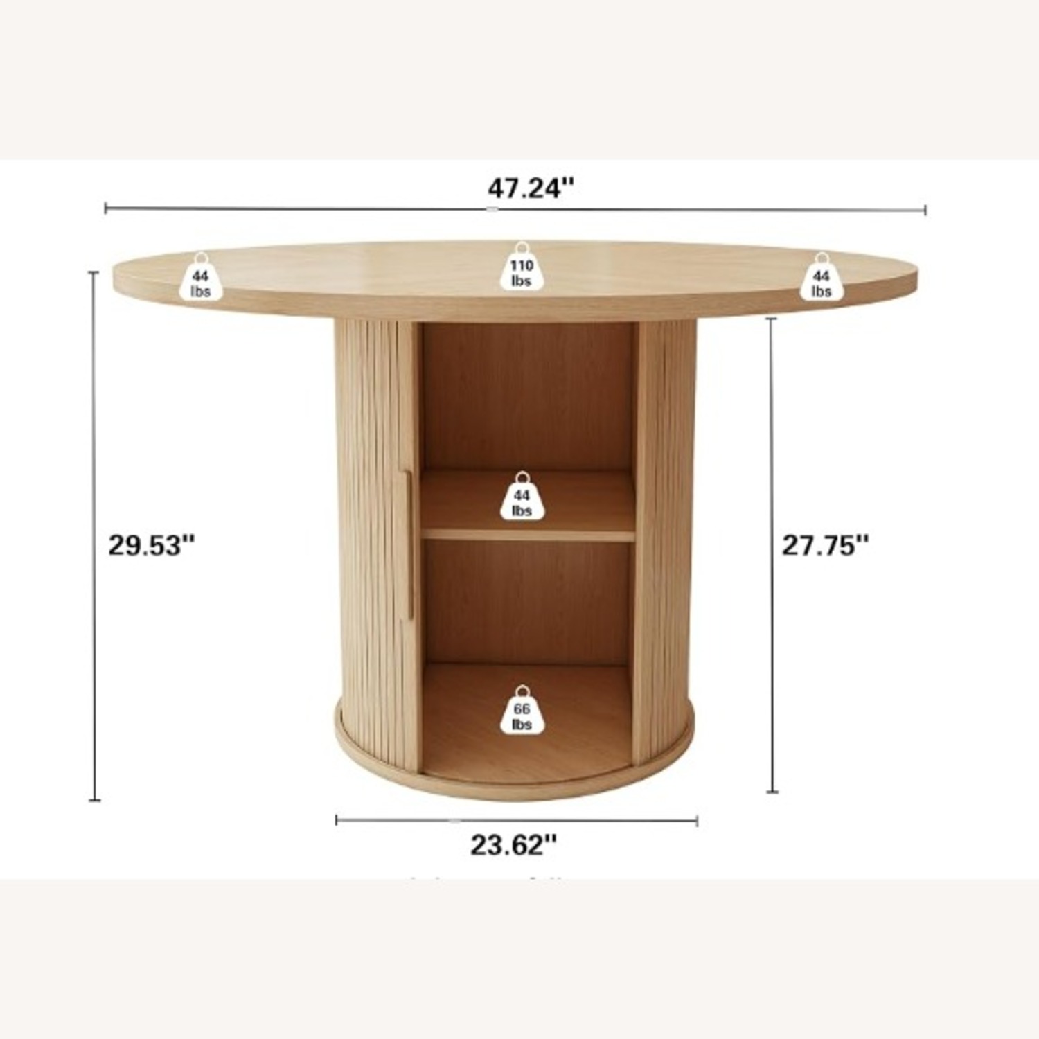 Amazon Natural Wood Veneer Dining Table - image-1