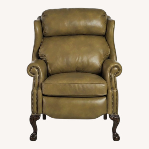 Used Hancock & Moore Light Brown Leather Recliner for sale on AptDeco