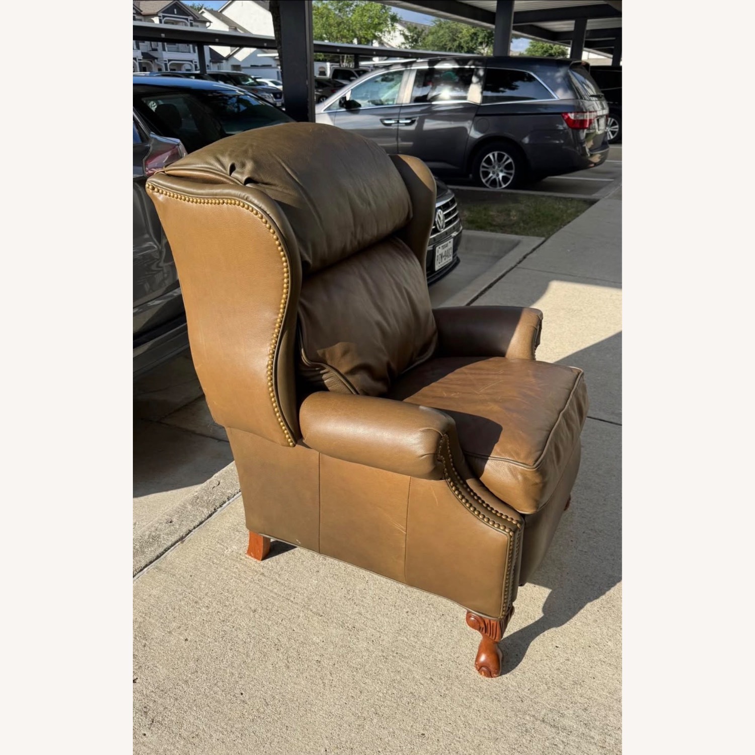 Hancock & Moore Light Brown Leather Recliner - image-2