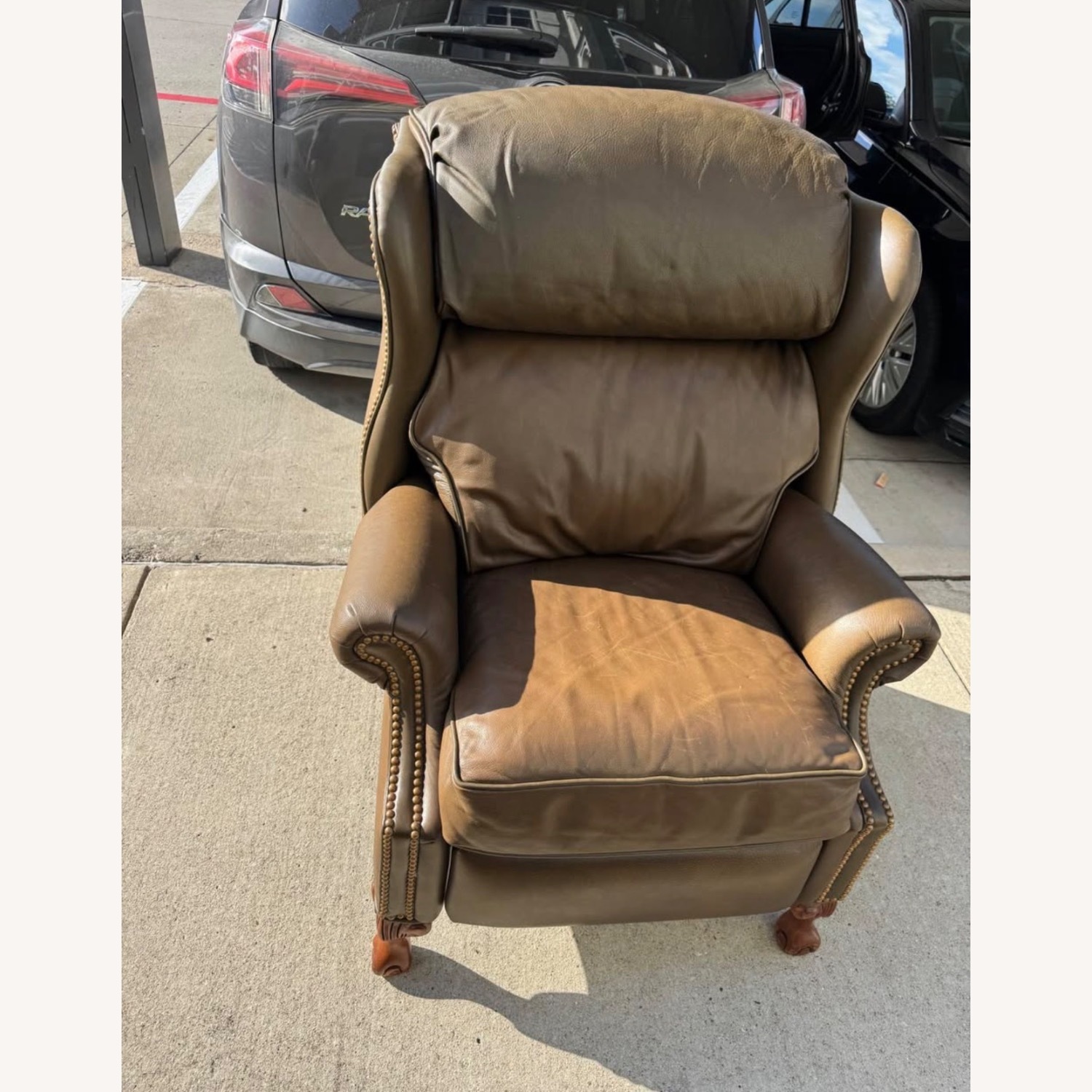 Hancock & Moore Light Brown Leather Recliner - image-1