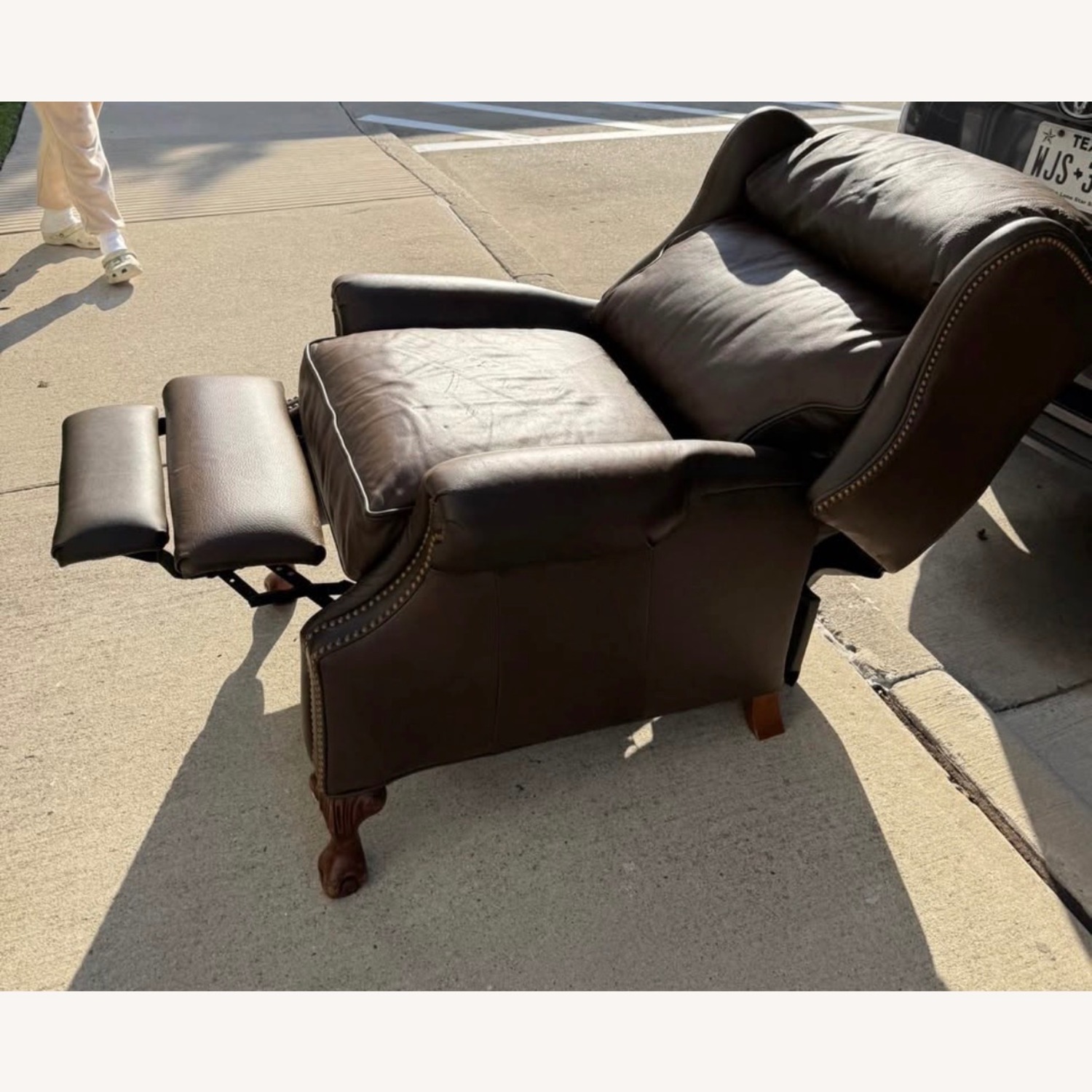 Hancock & Moore Light Brown Leather Recliner - image-4