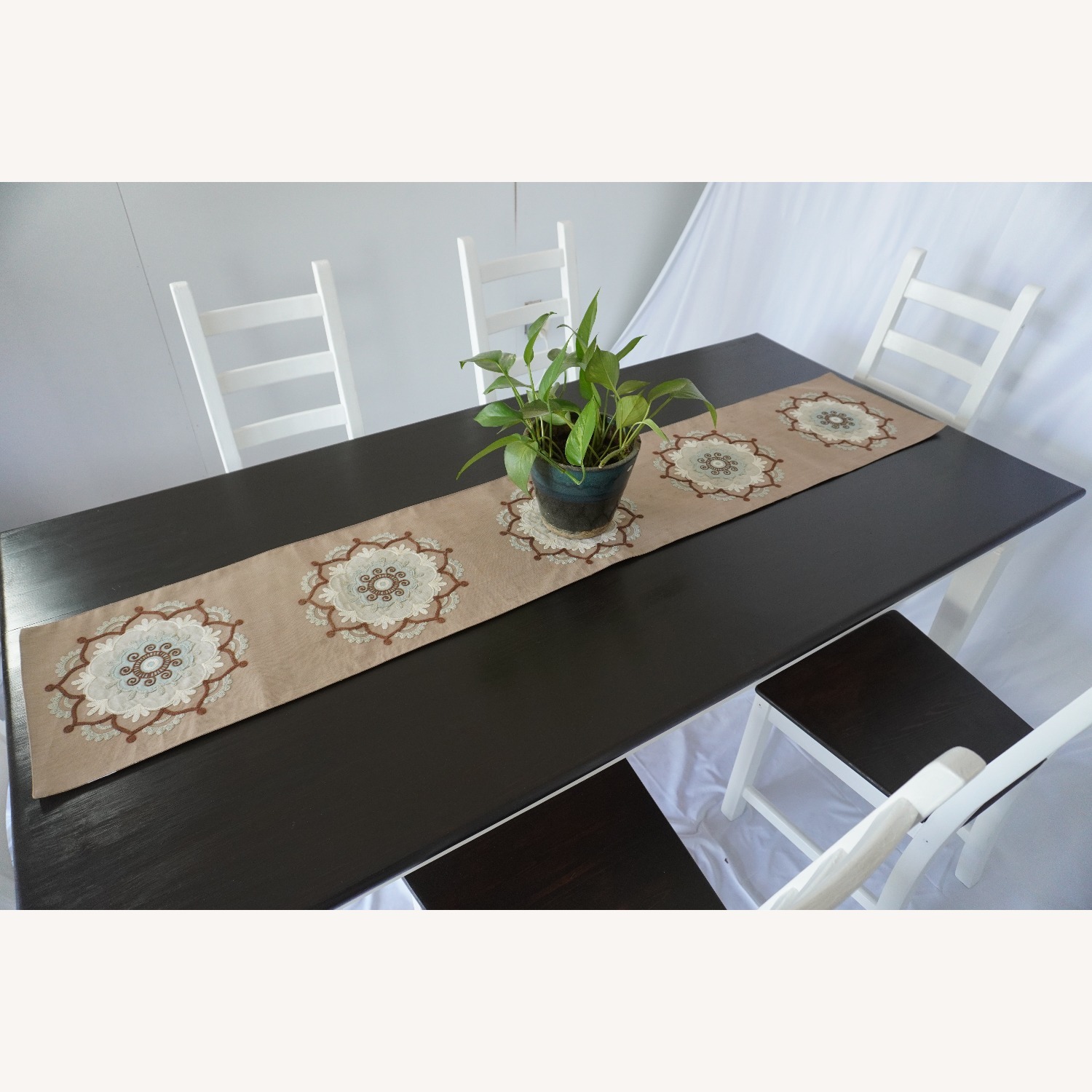 Farmhouse Dining Kona Stained Table Set – 6 Chairs - image-5
