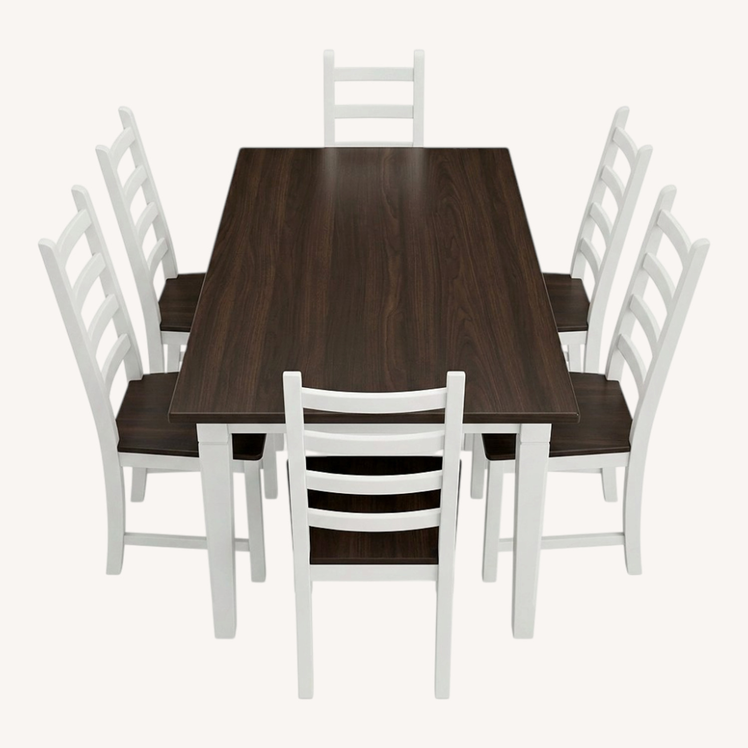 Farmhouse Dining Kona Stained Table Set – 6 Chairs - image-0