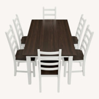 Farmhouse Dining Kona Stained Table Set – 6 Chairs