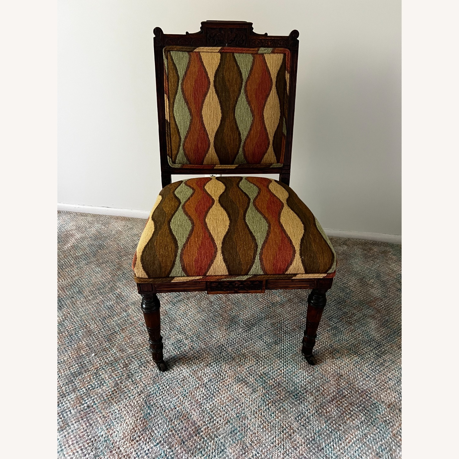 Antique Chair with Wheels - image-1
