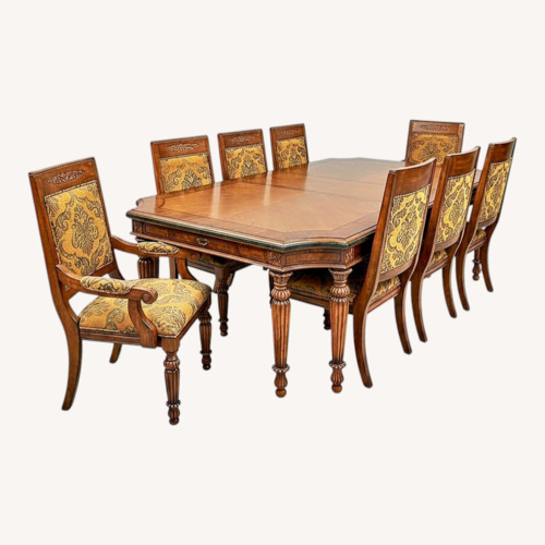 Used Dining Room Table Set With 10 Chairs for sale on AptDeco