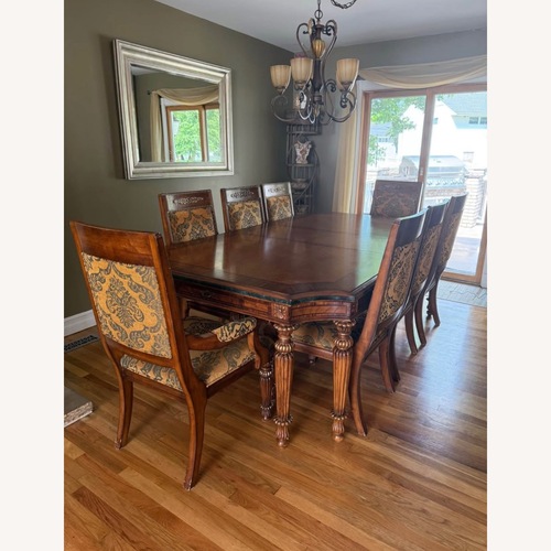 Used Dining Room Table Set With 10 Chairs for sale on AptDeco