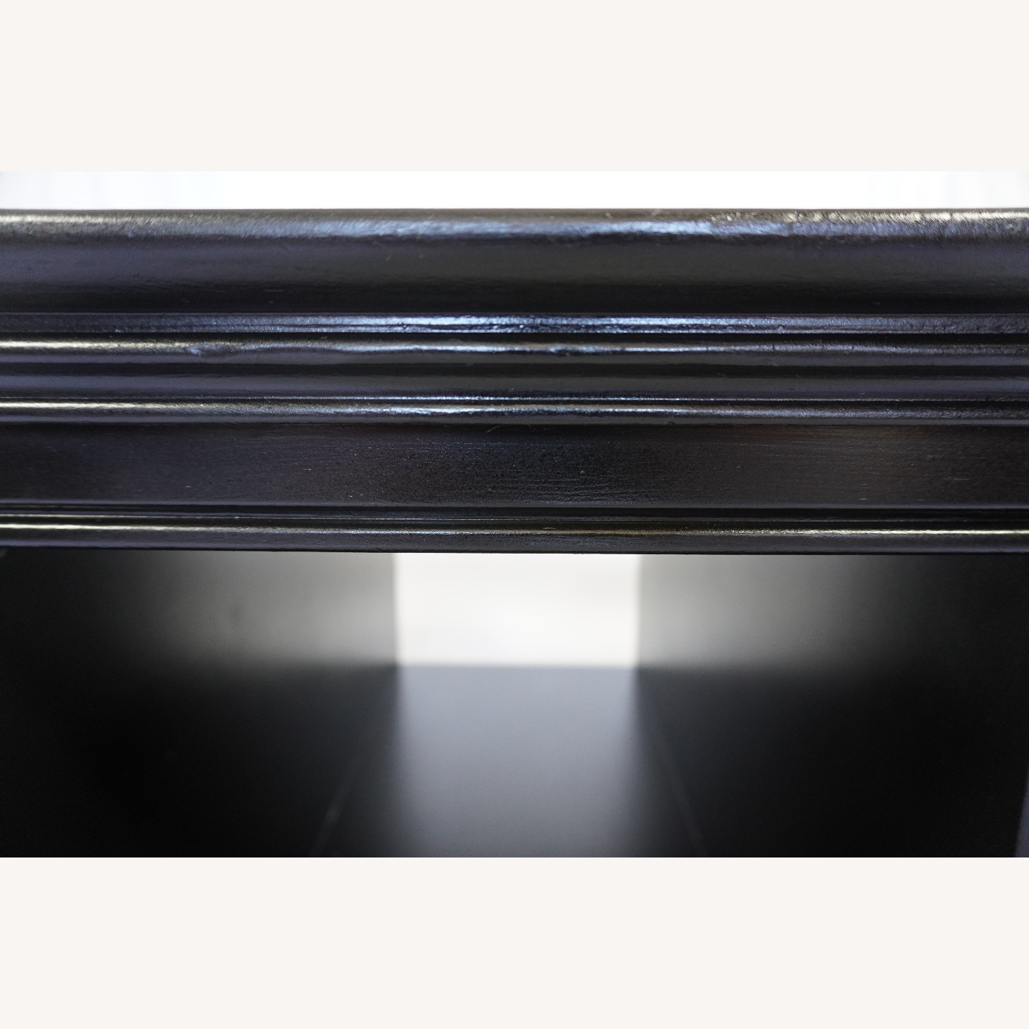 Modern Black Coffee Table – Glass Top, 2 Drawers - image-10