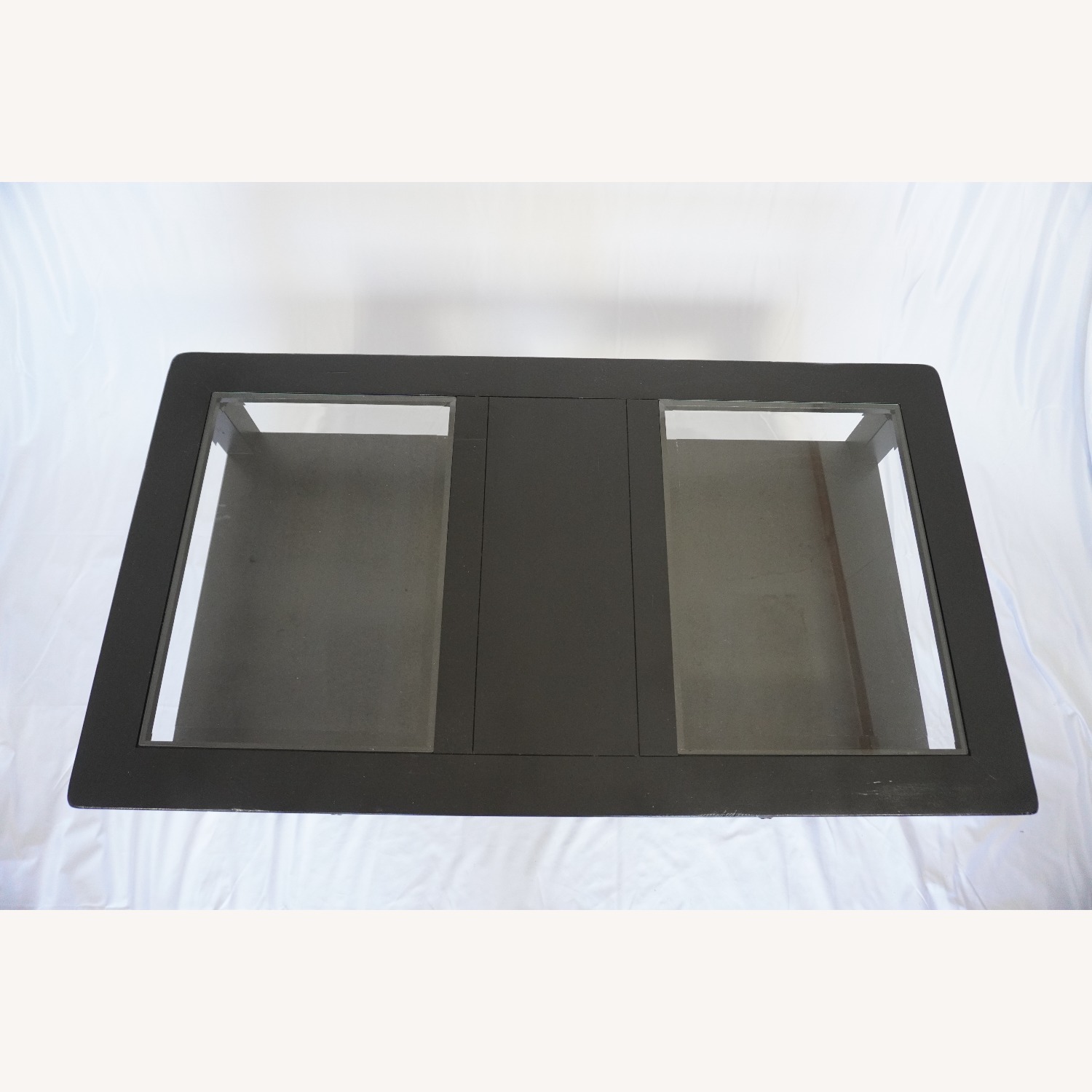 Modern Black Coffee Table – Glass Top, 2 Drawers - image-6
