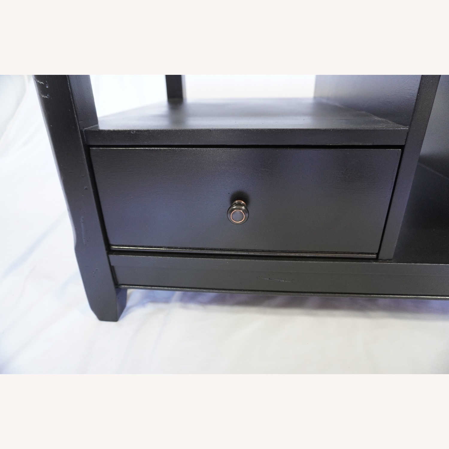 Modern Black Coffee Table – Glass Top, 2 Drawers - image-8
