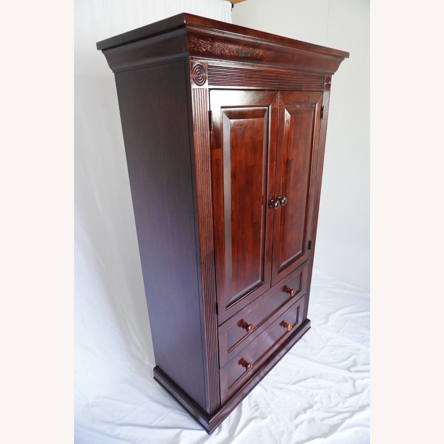 Cherry Hardwood Armoire Dresser - image-1