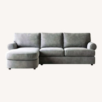 Blue Suede 2 Piece Sectional