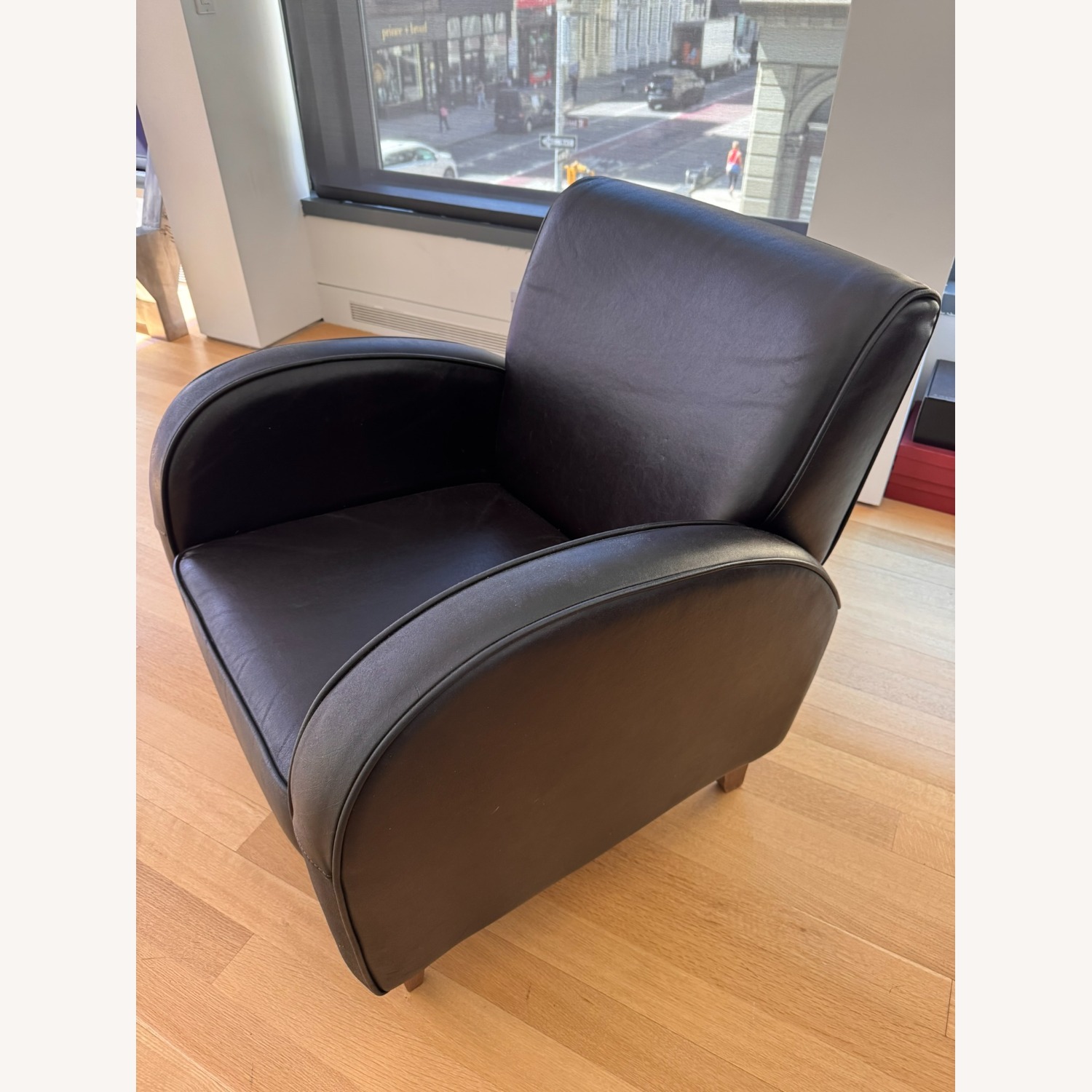Art Deco Genuine Leather Club Chair  - image-3