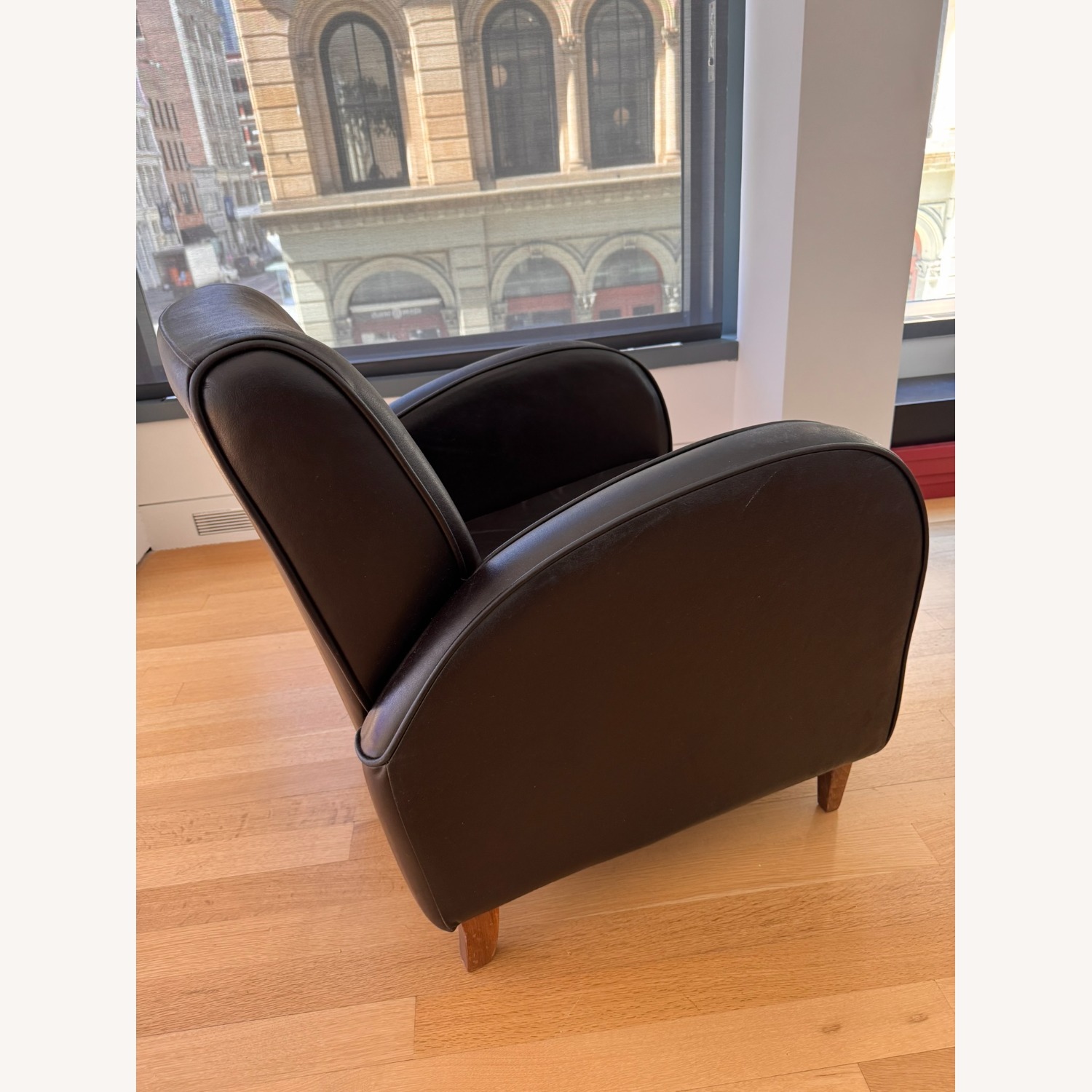 Art Deco Genuine Leather Club Chair  - image-2
