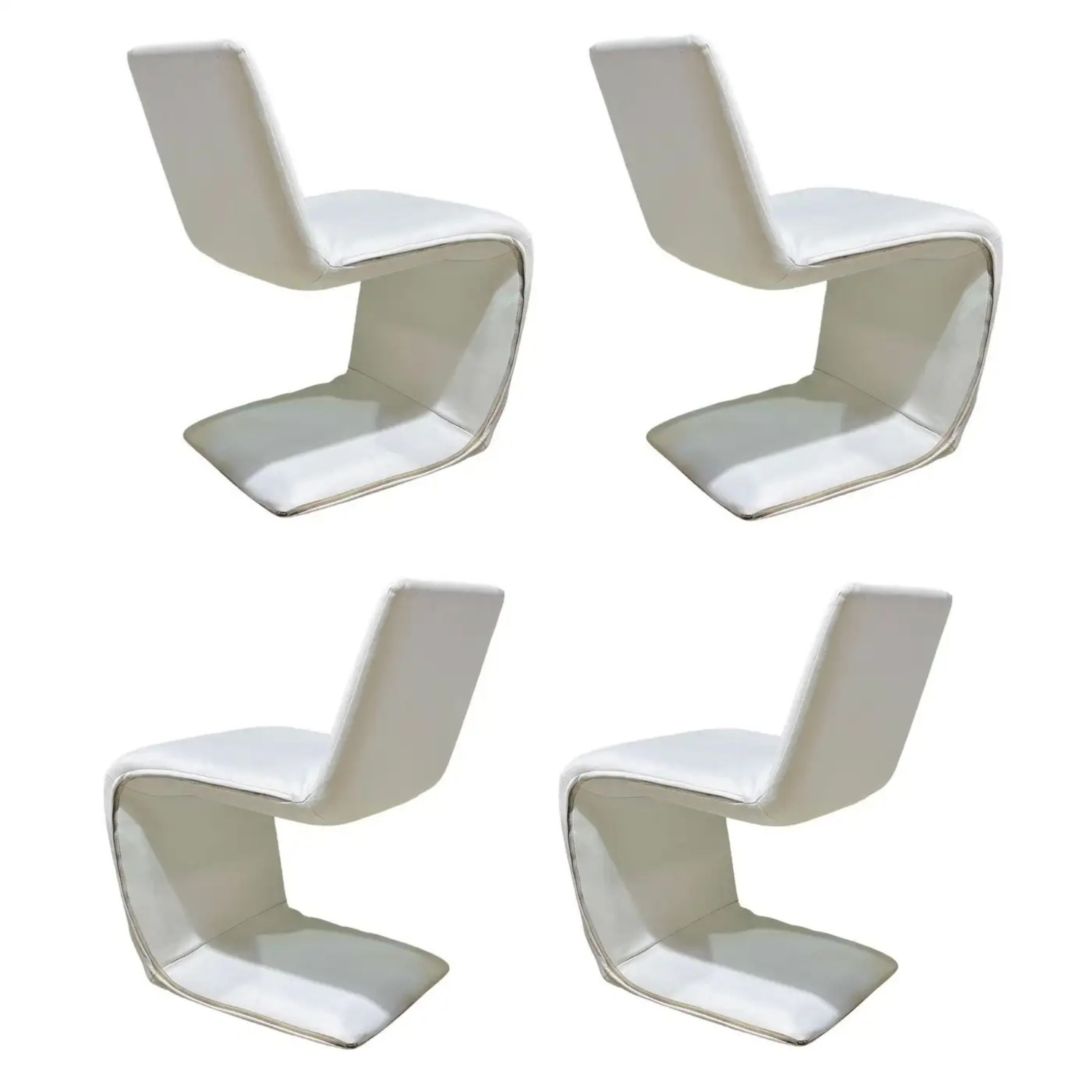 White Faux Leather Dining Chair - image-10