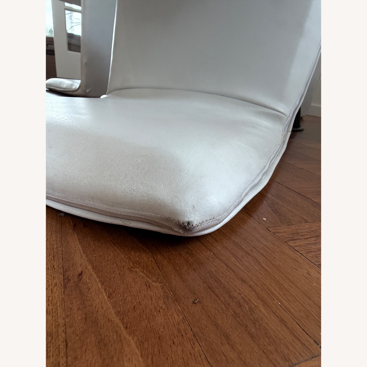White Faux Leather Dining Chair - image-5