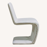 White Faux Leather Dining Chair