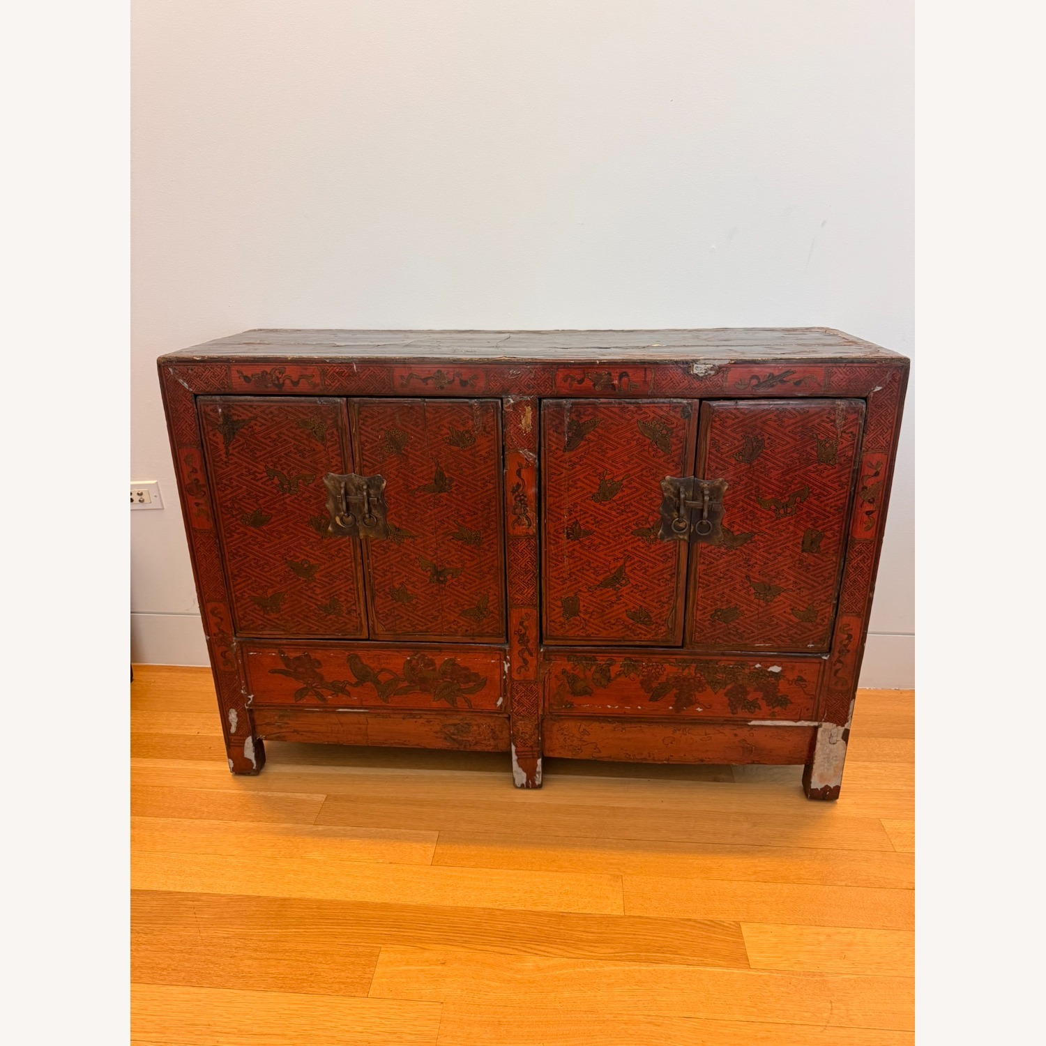 Vintage/Antique Finds Red Wood Sideboard - image-2
