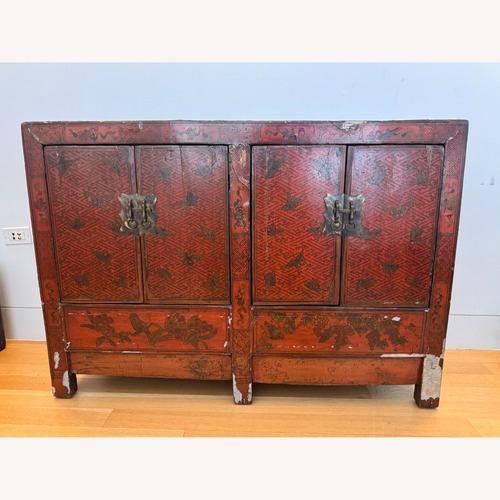 Used Vintage/Antique Finds Red Wood Sideboard for sale on AptDeco