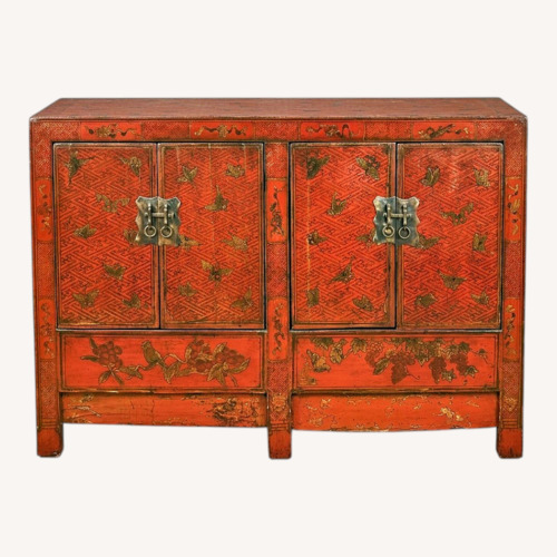 Used Vintage/Antique Finds Red Wood Sideboard for sale on AptDeco