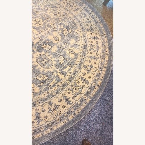 Used Safavieh Charlestown Blue / Gray Area Rug 6' x 6' Round for sale on AptDeco