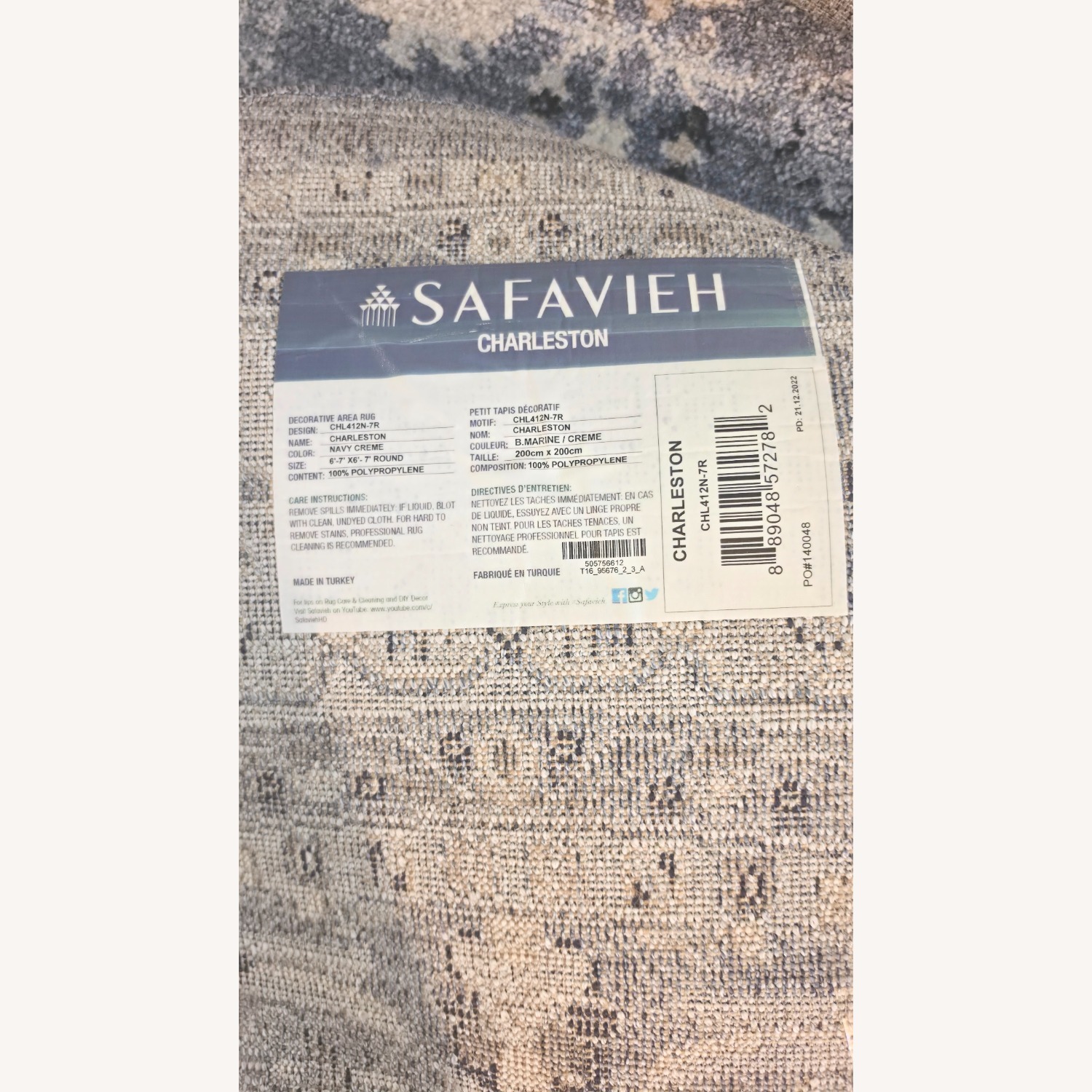 Safavieh Charlestown Blue / Gray Area Rug 6' x 6' Round - image-6