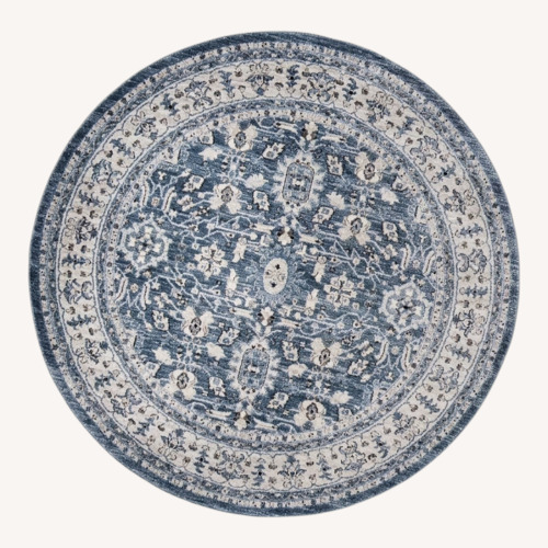 Used Safavieh Charlestown Blue / Gray Area Rug 6' x 6' Round for sale on AptDeco