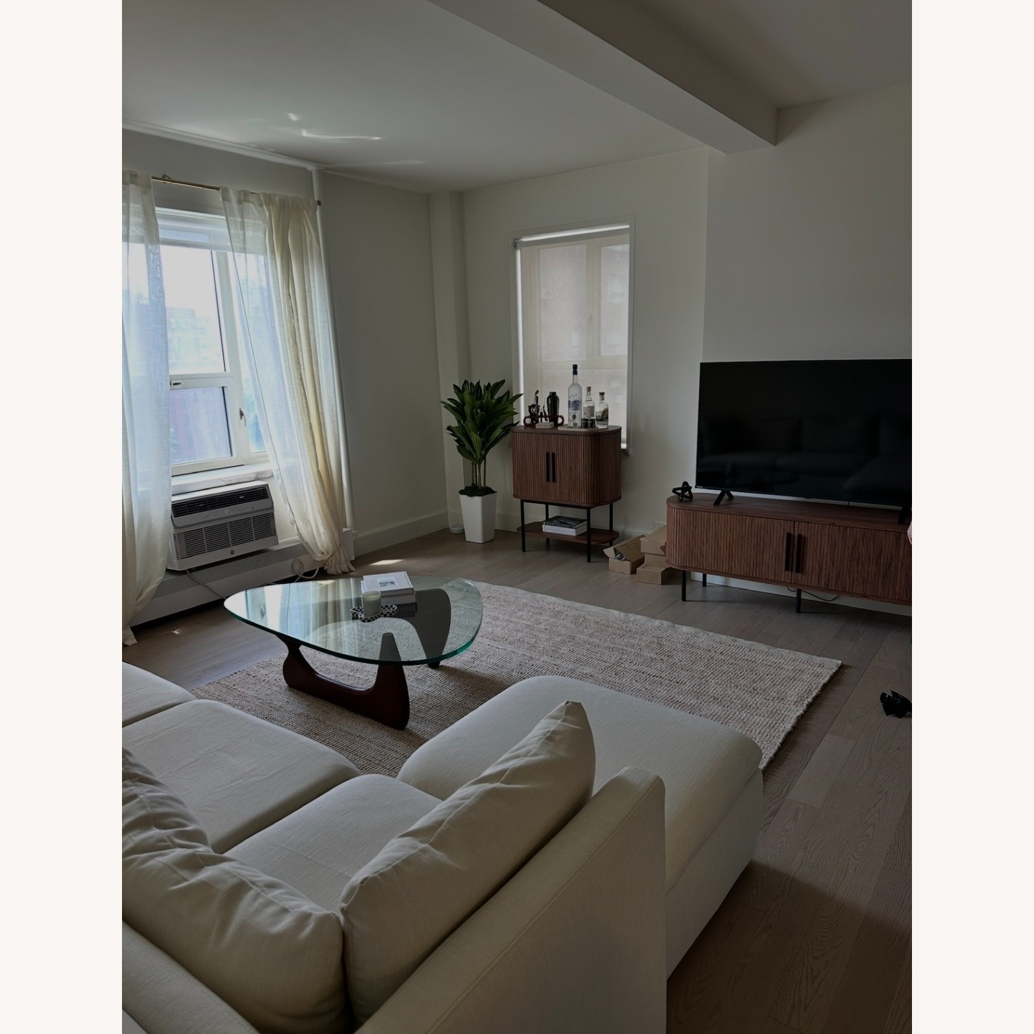 Quin Tambour Midcentury Modern Walnut TV Stand - image-2