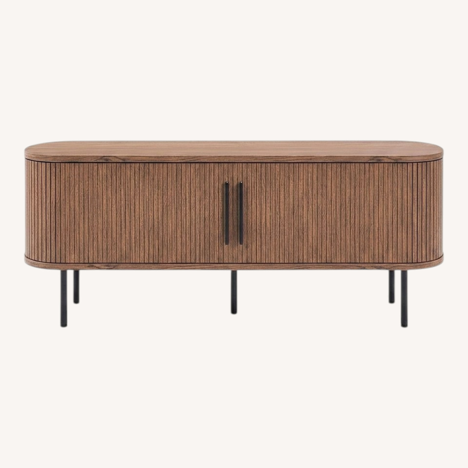 Quin Tambour Midcentury Modern Walnut TV Stand - image-0