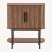 Quin Tambour Cabinet, Walnut
