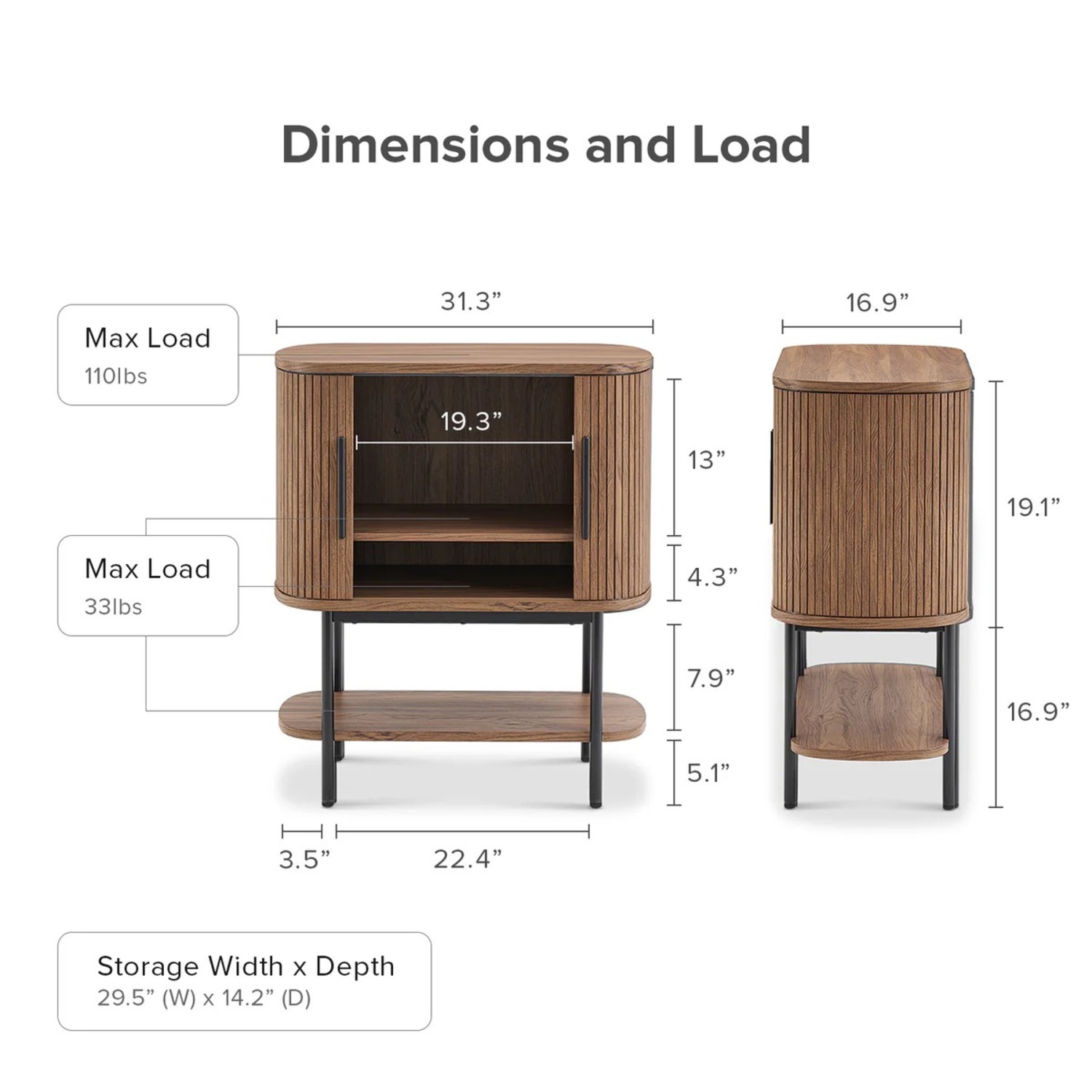 Quin Tambour Cabinet, Walnut - image-3