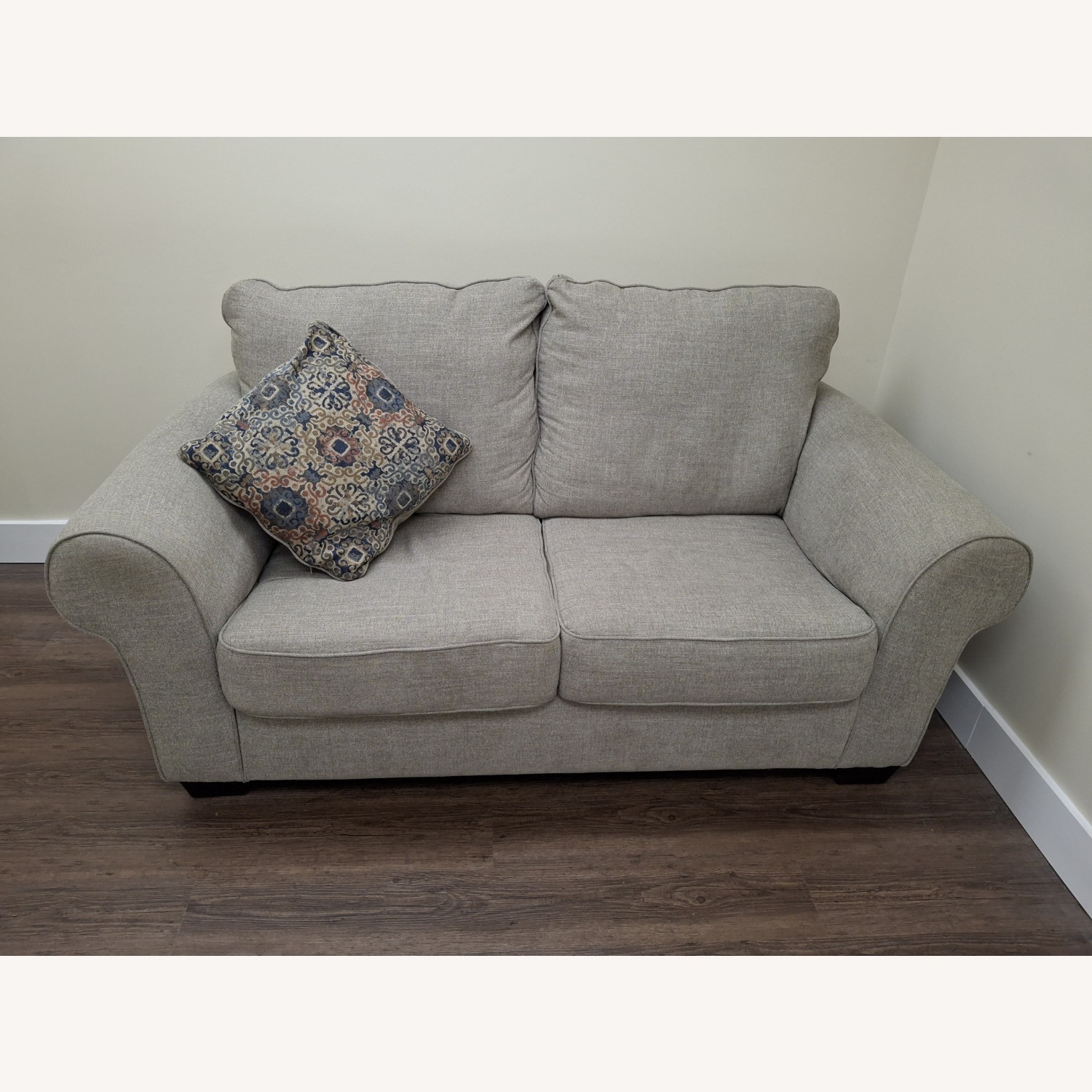 Ashley Furniture Belcampo Light Gray Loveseat - image-2
