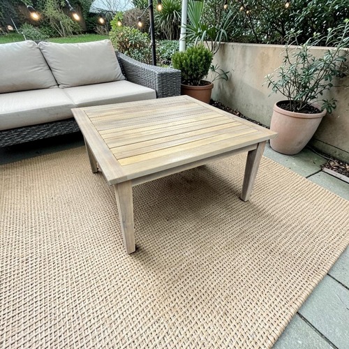 Used Linon Home Decor Svana Natural Square Coffee Table for sale on AptDeco