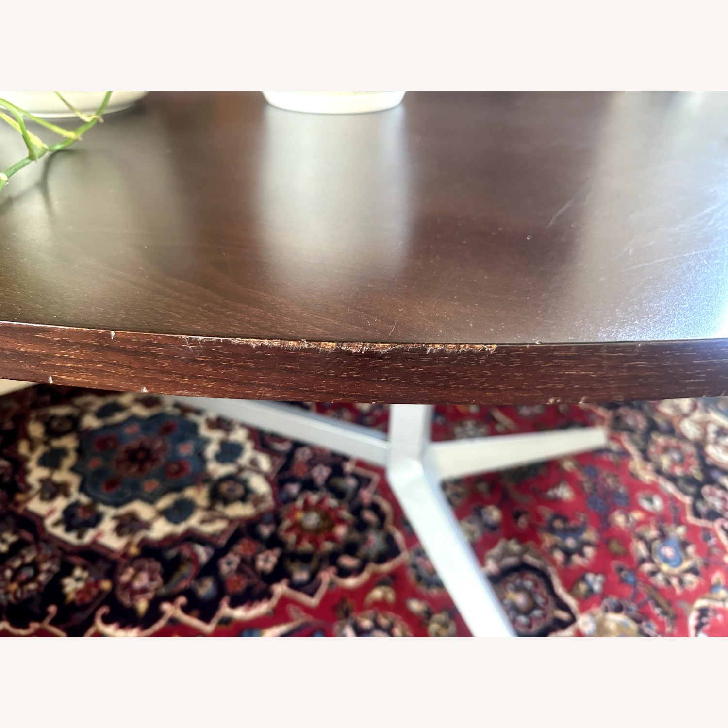 MCM Vintage Dark Brown Round Oval Table - image-4