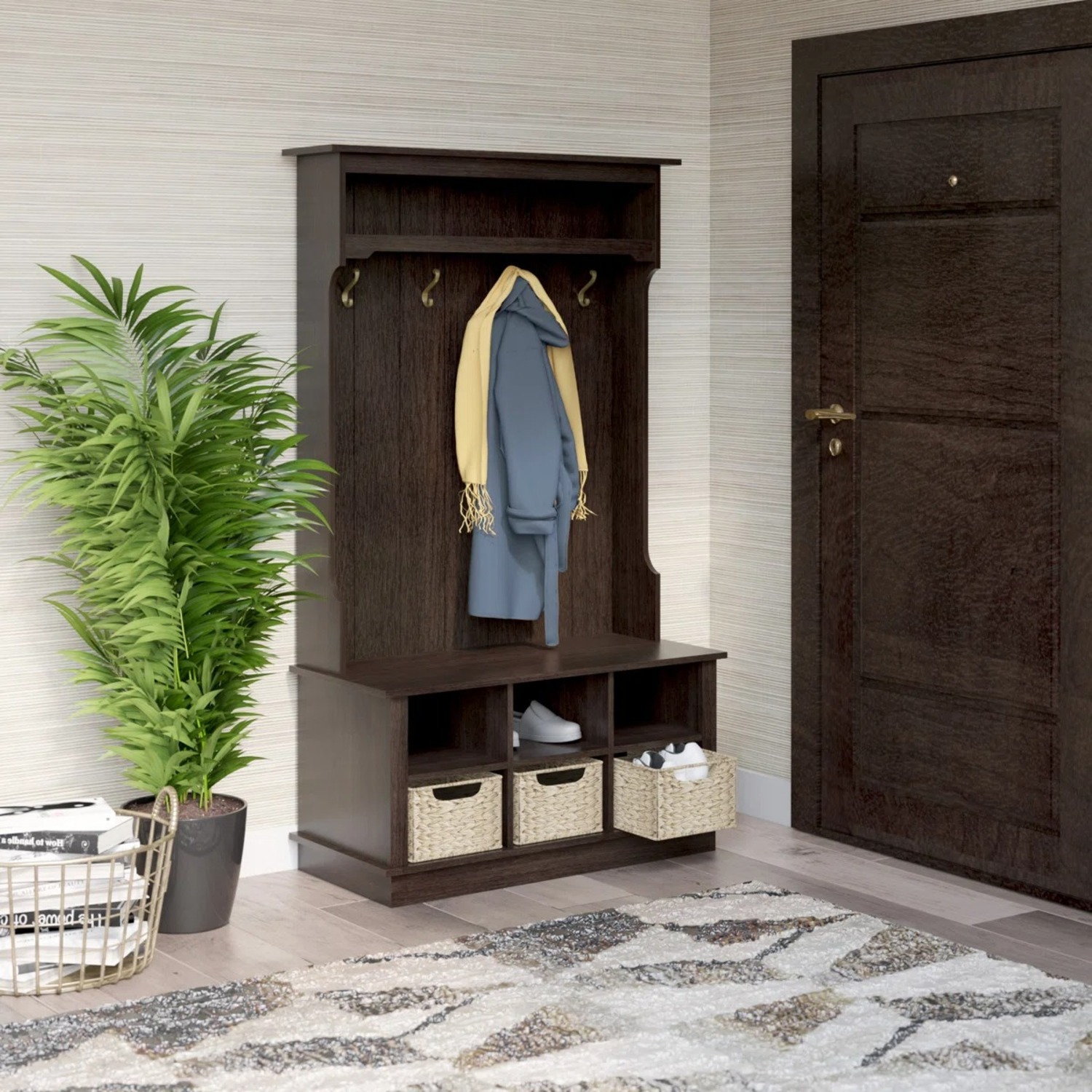 Hall Tree with Storage - image-2