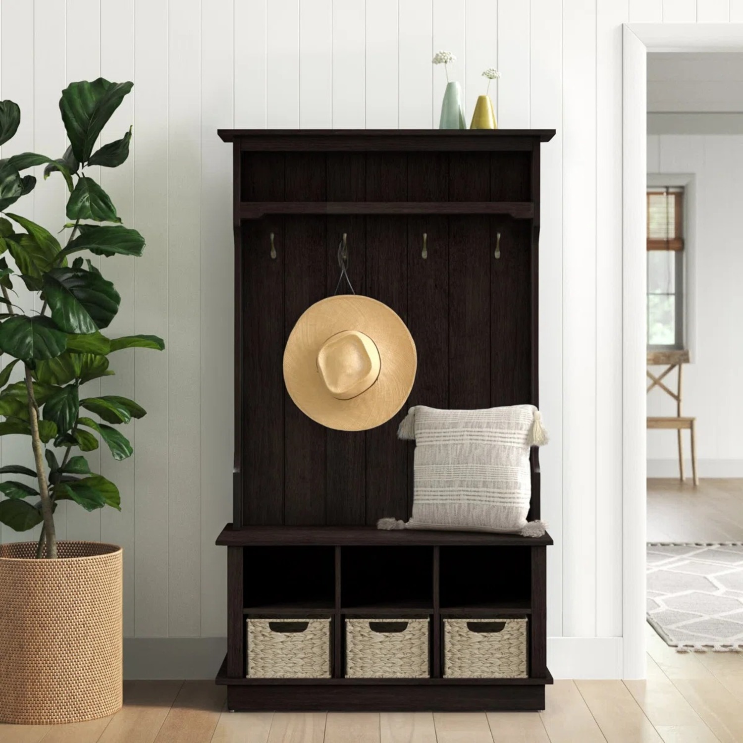 Hall Tree with Storage - image-3