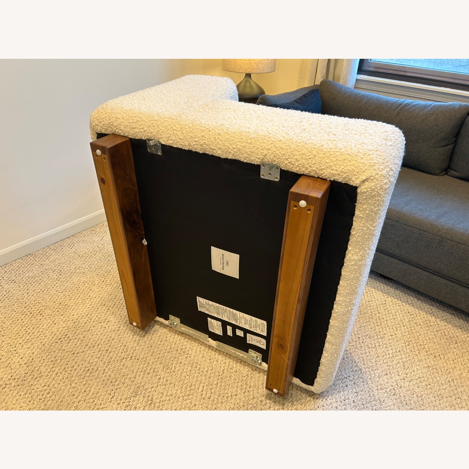 CB2 Terrain White Boucle Accent Chair - image-5