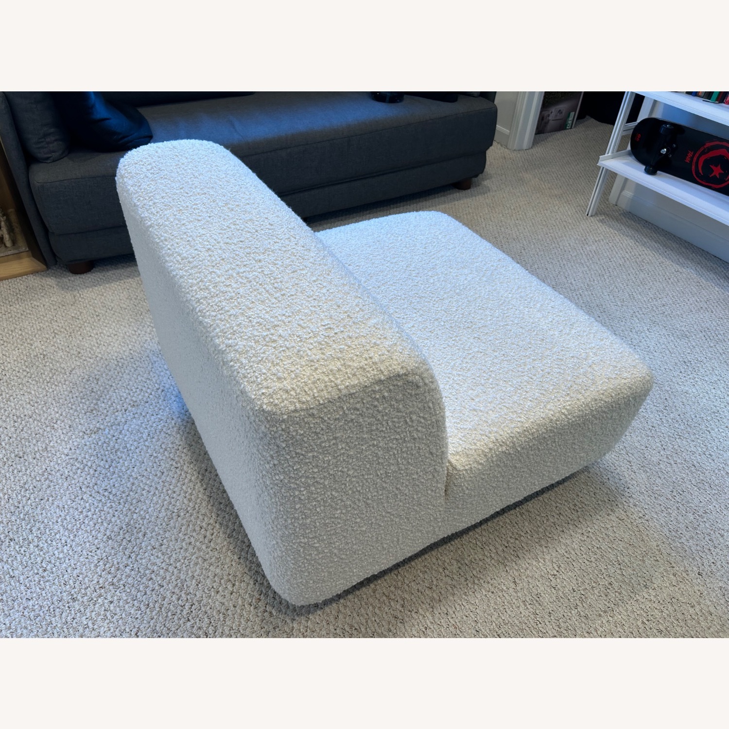 CB2 Terrain White Boucle Accent Chair - image-4