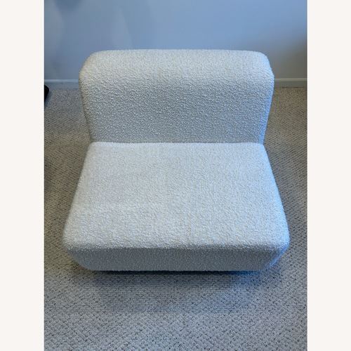 Used CB2 Terrain White Boucle Accent Chair for sale on AptDeco