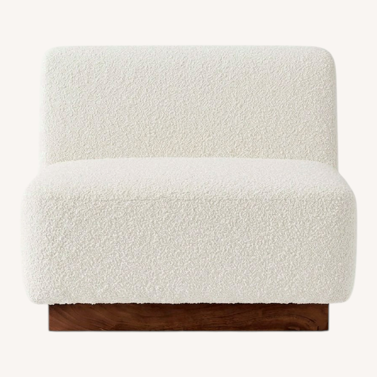 CB2 Terrain White Boucle Accent Chair - image-0