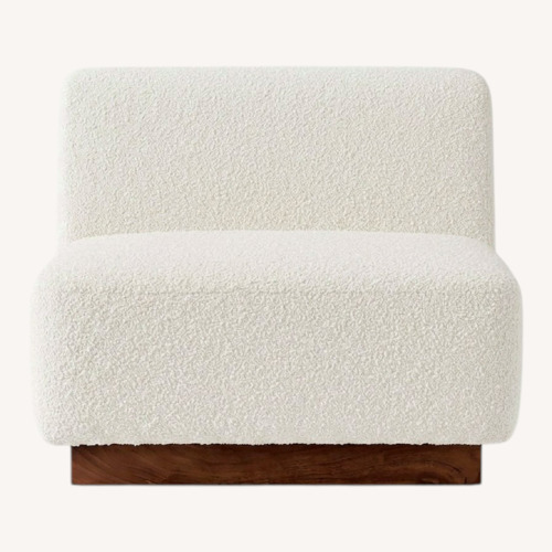 Used CB2 Terrain White Boucle Accent Chair for sale on AptDeco