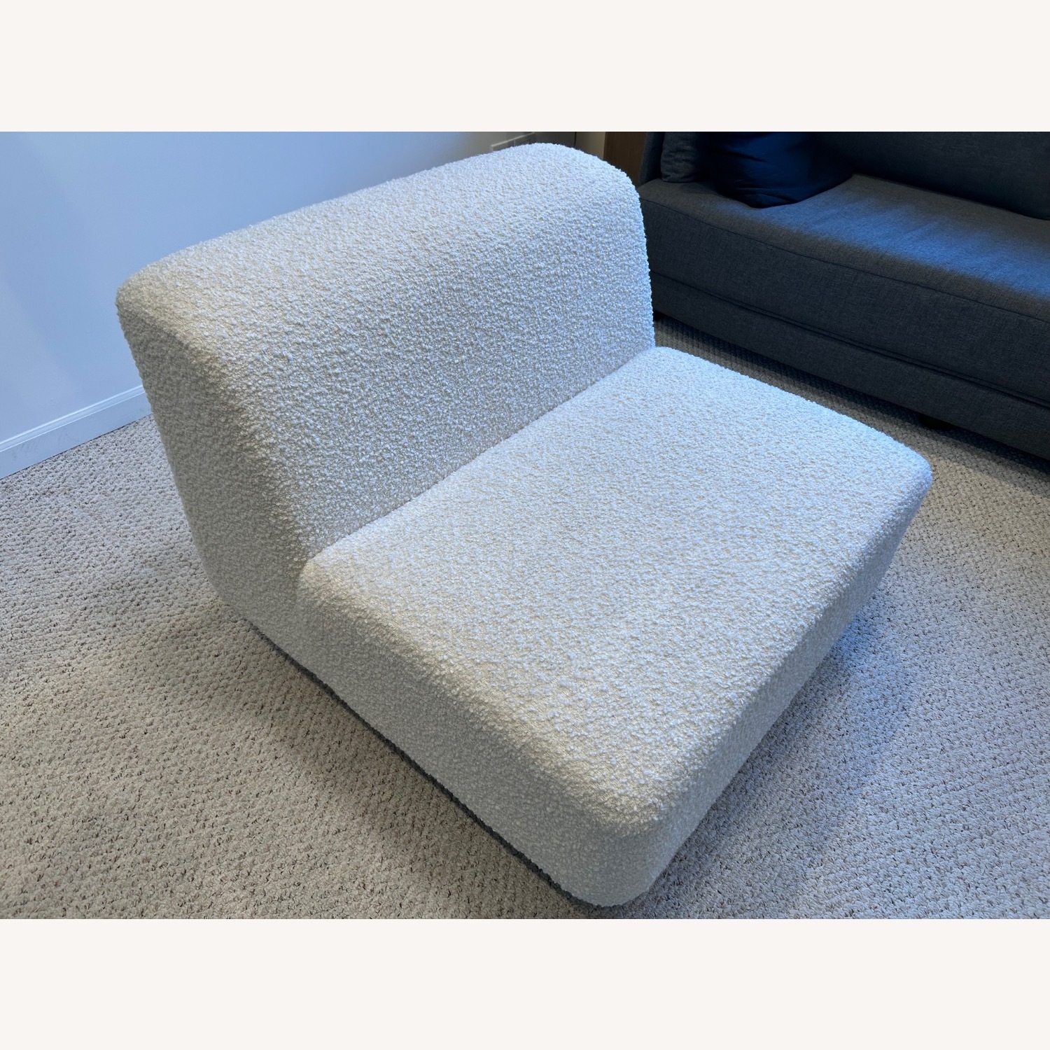 CB2 Terrain White Boucle Accent Chair - image-3
