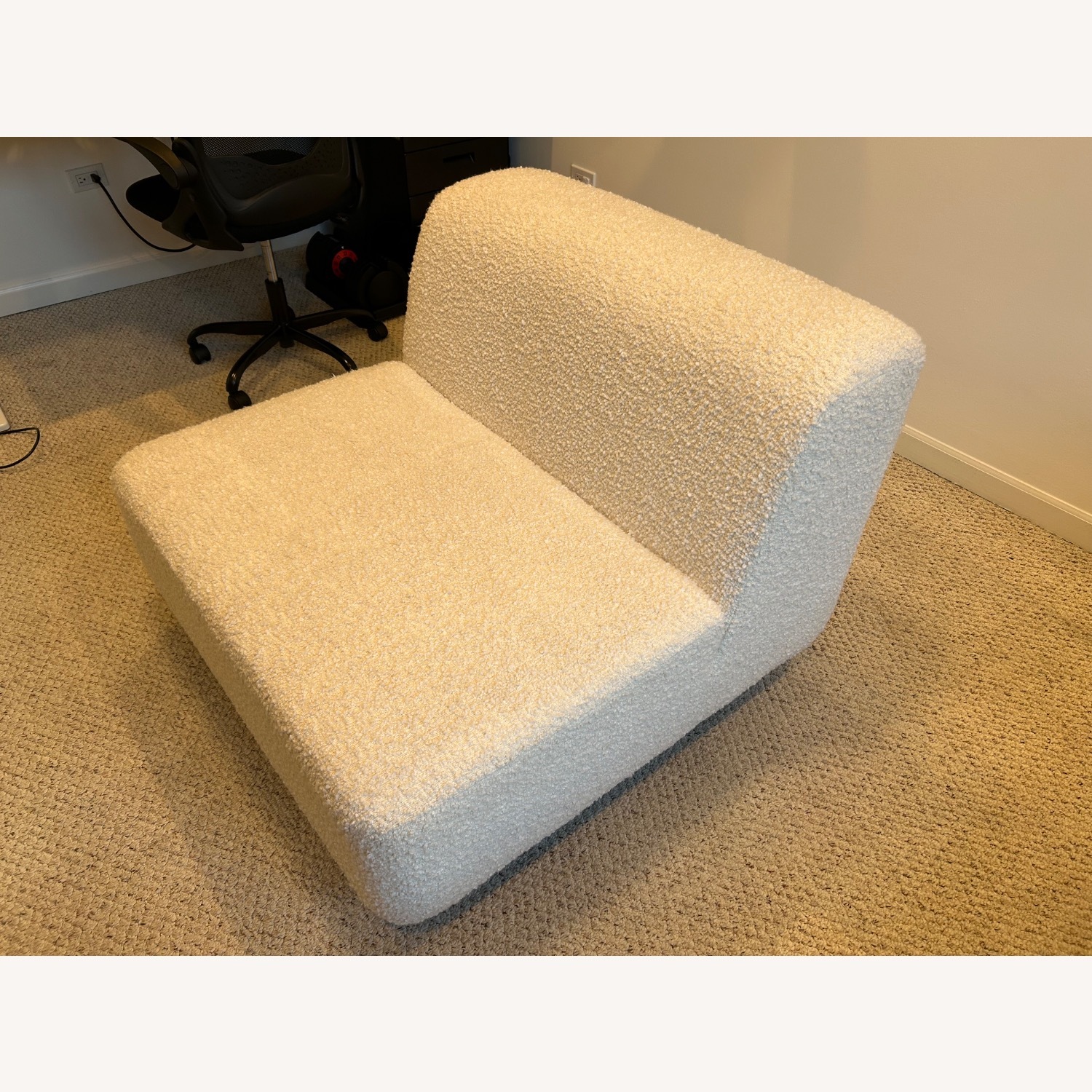 CB2 Terrain White Boucle Accent Chair - image-2