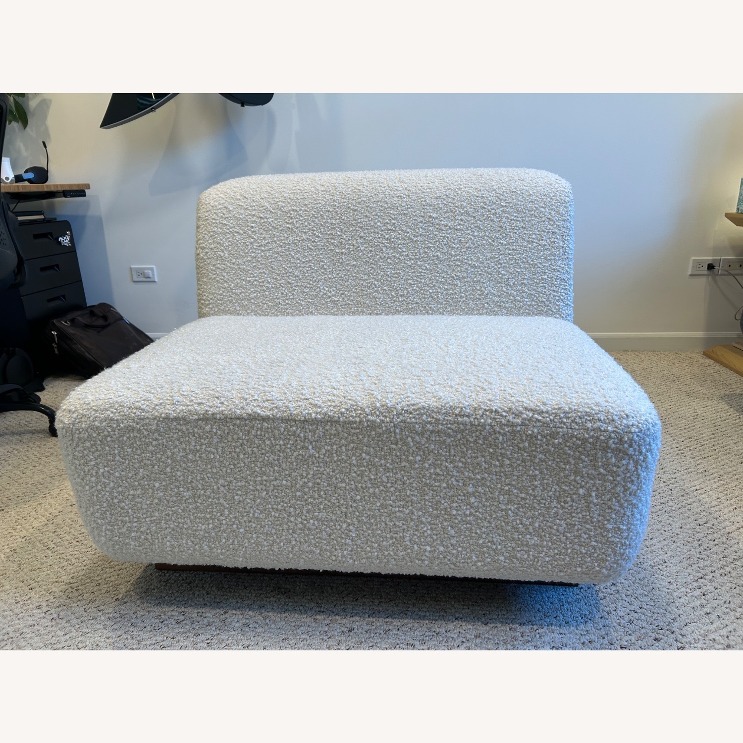 CB2 Terrain White Boucle Accent Chair - image-6