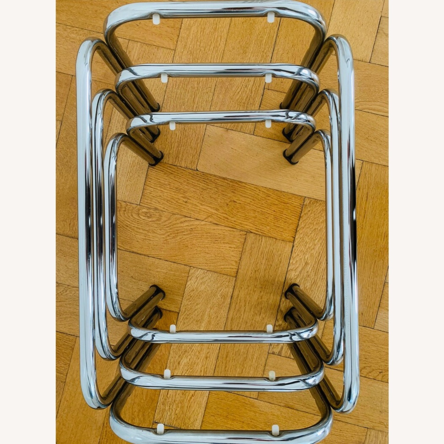 70s German Chrome/Smoke Glass Side Tables - image-5