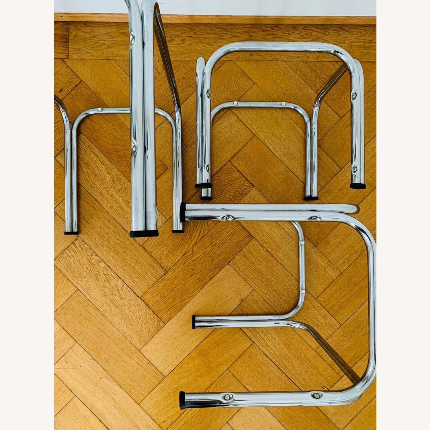 70s German Chrome/Smoke Glass Side Tables - image-4